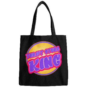Discover Thrift Store King purple yellow Bags