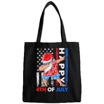 Discover Summer Santa Dabbing Happy Christmas In July 4th Bags