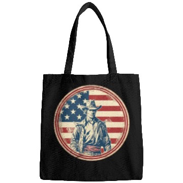 Discover American Flag Cowboy Design Bags
