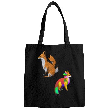 Discover Tangram Fox Stickers Bags