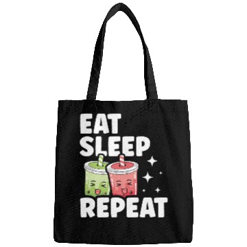 Discover Eat Sleep Boba Tea Repeat Bubble Tea Lover Drinker Bags