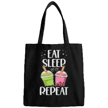 Discover Eat Sleep Boba Tea Repeat Bubble Tea Lover Drinker Bags