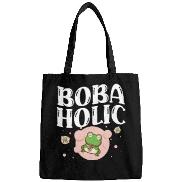 Discover Bobaholic Bubble Tea Lover Boba Tea Drinker Korean Bags