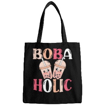 Discover Bobaholic Bubble Tea Lover Boba Tea Drinker Korean Bags