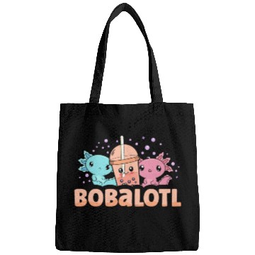 Discover Bobalotl Bubble Tea Lover Boba Tea Drinker Axolotl Bags
