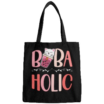 Discover Bobaholic Bubble Tea Lover Boba Tea Drinker Korean Bags