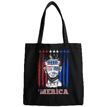 Discover Merica Lincoln Independence Day Party Patriots Bags