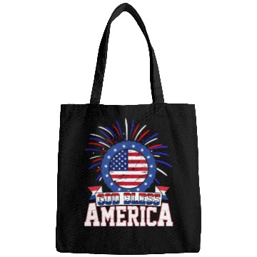 Discover God Bless America Independence Day USA Patriot Bags