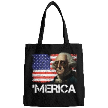 Discover Merica George Washington Independence Day USA Bags