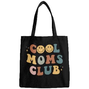 Discover Moms Club On Back Print Bags