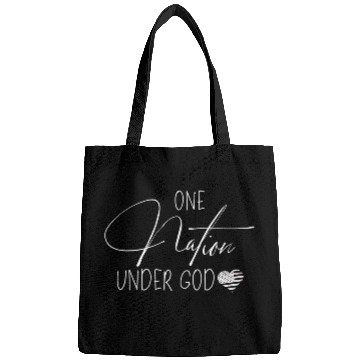 Discover One Nation Under God Usa Script Bags