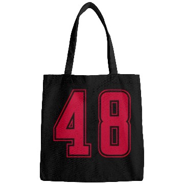Discover Red Number 48 Team Junior Sports Numbered Bags