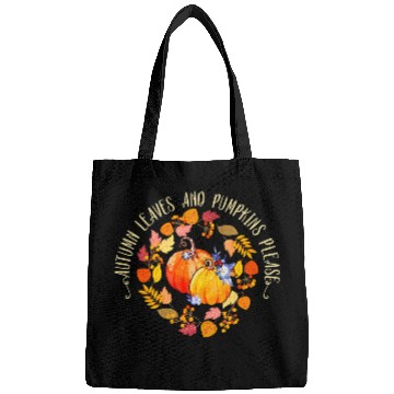Discover Autumn Leaves and Pumpkins Please Autumn Fall Bags