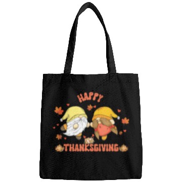Discover Happy Thanksgiving Gnomes Pumpkin Autumn Leaves Bags