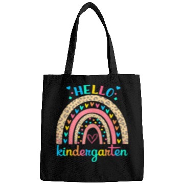 Discover Hello Kindergarten Rainbow Heart For Teachers Bags