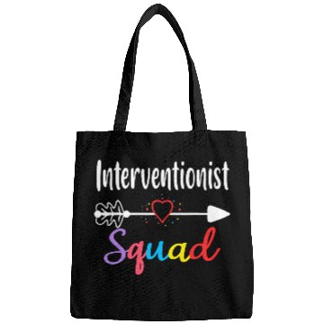 Discover Interventionist Squad Funny Back To School Bags