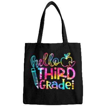 Discover Tie Dye Hello 3rd Grade Teacher Student Back To Bags