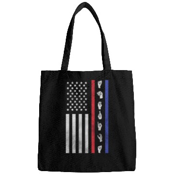 Discover American Flag Asl American Sign Language America U Bags