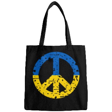 Discover Ukraine Peace Sign Ukrainian Flag Colors Bags