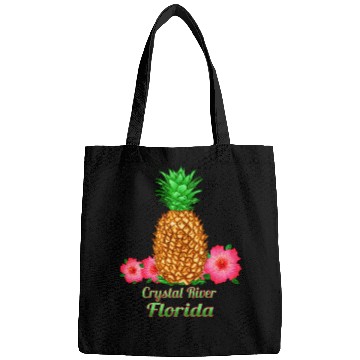 Discover I Love Crystal River Florida Fl Pineapple Floral Bags