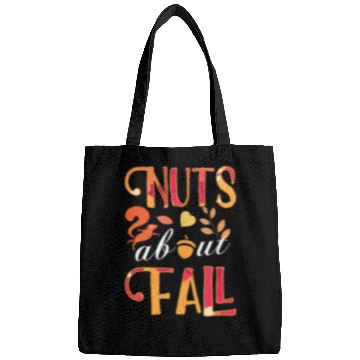 Discover nuts about fall squirrel and autumn leaves for Bags