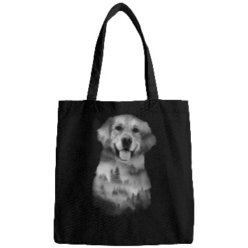 Discover Dog Illustration Golden Retriever Dog Owner Dog Bags