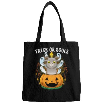 Discover Trick Or Souls Halloween Baphomet Satanic Pumpkin Bags