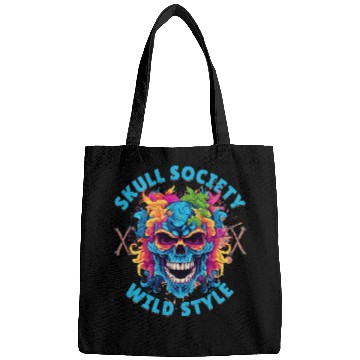 Discover Skull society wild style Bags