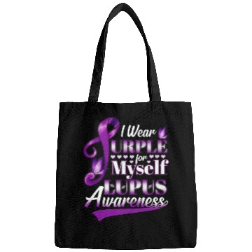 Discover I Wear Purple For Myself Lupus Awareness Bags