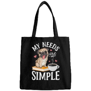 Discover My Needs Are le Pug Dog Book Coffee Bags