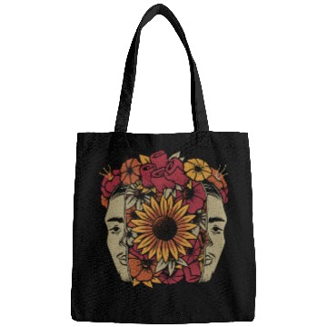 Discover Frida Kahlo Head Flowers Bags