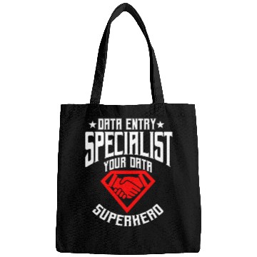 Discover Data Entry Specialist Superhero Bags