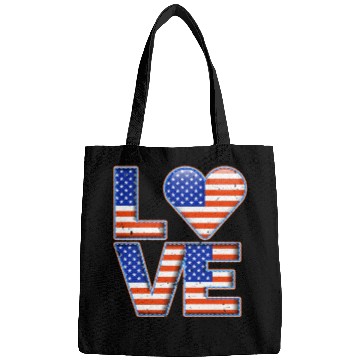 Discover LOVE America Patriotism USA Independence Day Bags
