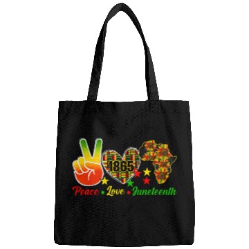 Discover Peace Love Juneteenth 1865 Black Wo Africa America Bags