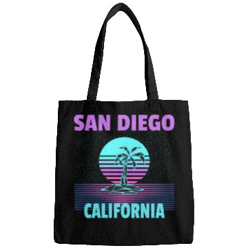 Discover San Diego Vacation - Palm Tree Bags