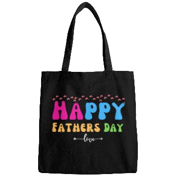 Discover Happy Fathers Day i love you dad Heart Daddy funny Bags