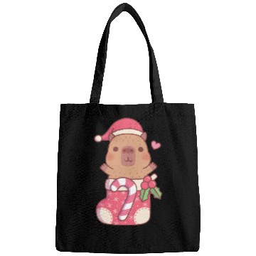 Discover Cute Capybara In Christmas Stocking With Candy Bags