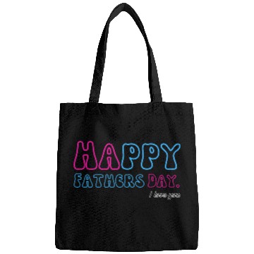 Discover Happy Fathers Day i love you dad Heart Daddy funny Bags