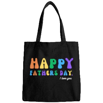 Discover Happy Fathers Day i love you dad Heart Daddy funny Bags