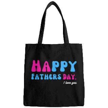 Discover Happy Fathers Day i love you dad Heart Daddy funny Bags