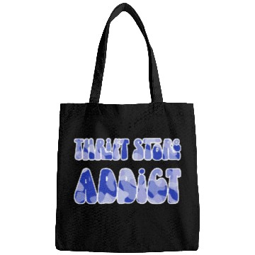 Discover Thrift Store Addict blue camo Bags