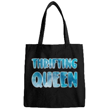 Discover Thrifting Queen blue watercolor Bags