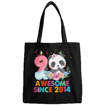 Discover 9 Year Old Awesome Since 2014 Panda 9Th Bags