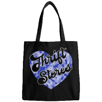 Discover Thrift Stores blue camo heart Bags