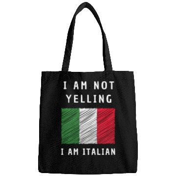 Discover I Am Not Yelling I'M Just aking Italian Flag Humor Bags