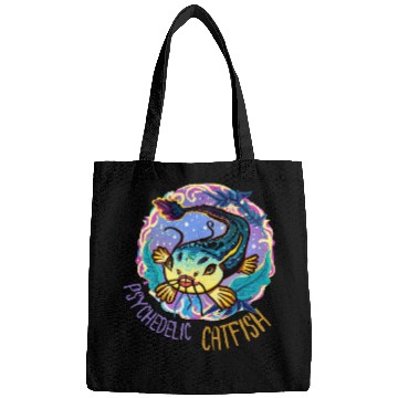Discover Psychedelic Catfish Artwork Bags