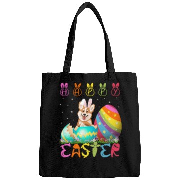 Discover Easter Day Corgi Dog Family Easter Bags