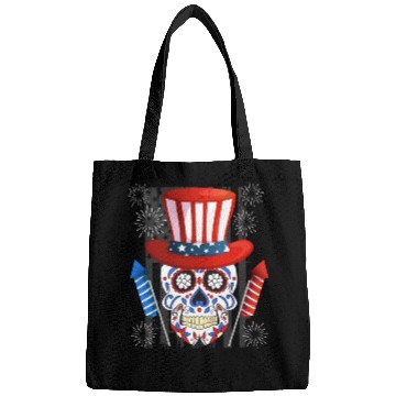 Discover Independence Day Firecracker Skull USA Party Bags