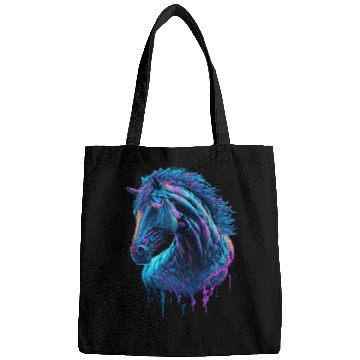 Discover Neon Horse Graffiti Bags