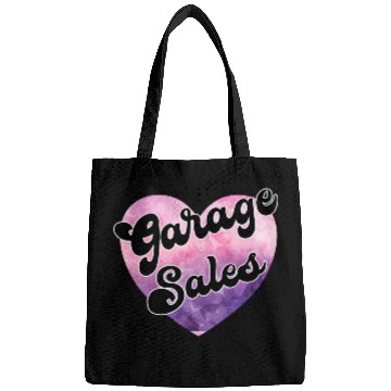 Discover Garage Sales purple pink watercolor heart Bags